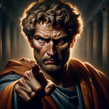 Image of Seneca calling reader for action to work on his self-mastery to attain financial freedom.
