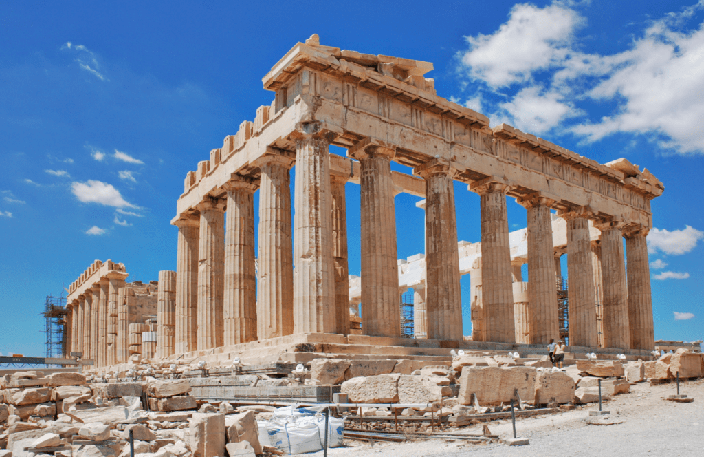 Athens Acropolis ruins image with sunny day