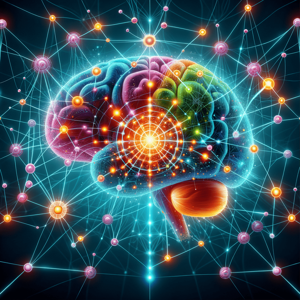 an image that illustrates the concept of neuroplasticity and the brain's ability to form new neural connections, such as a diagram or an abstract representation of the brain's restructuring.
