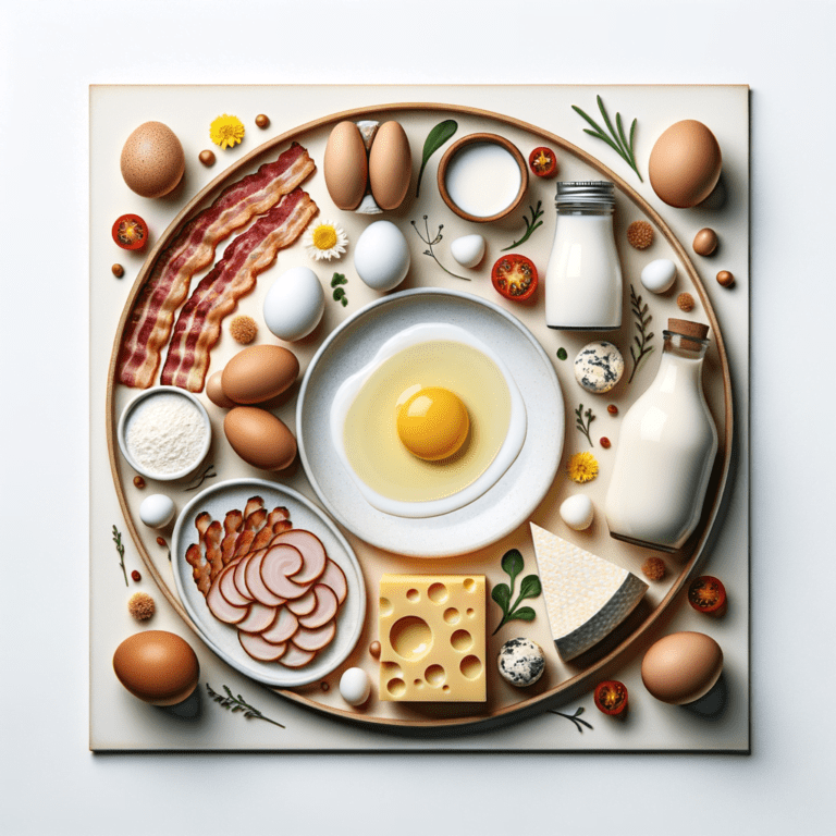 Image_with_food_high_in_cholesterol_with_stylish_and_minimalistic_style_Some_artistic_image_please_(1)
